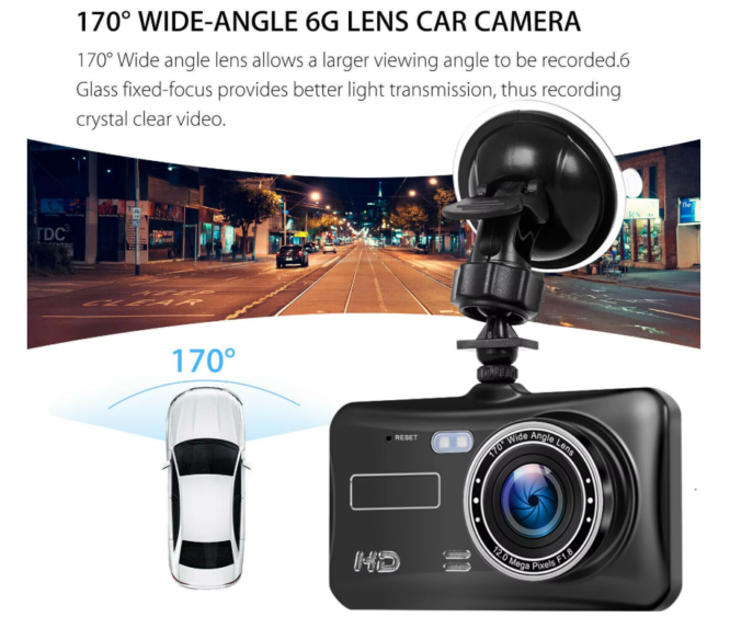 Camera de bord auto fata/spate 1080p/720p night vison - imagine 9
