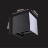 Aplica LED exterior Aryan 12W negru - imagine 8