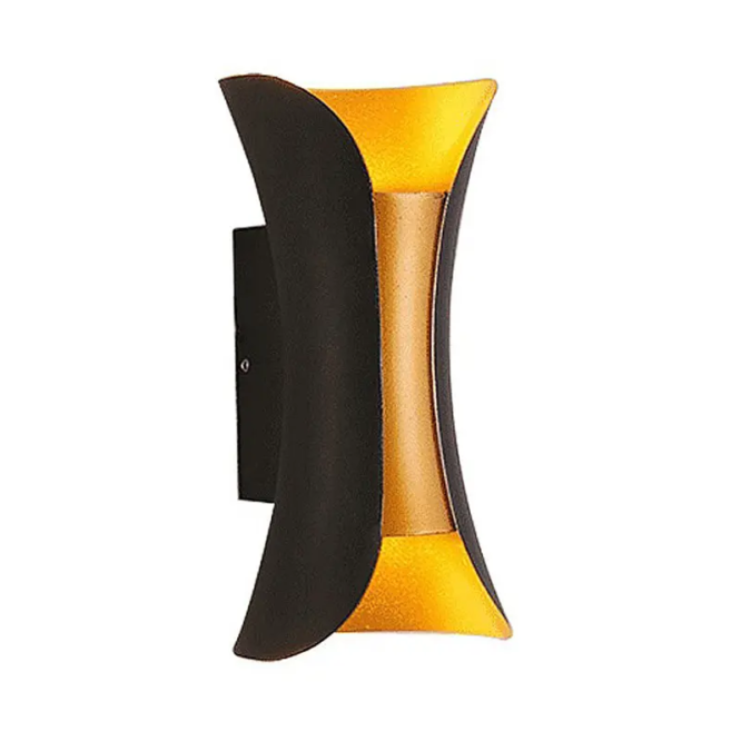 Aplica exterior 10W, Negru cu Auriu - imagine 9