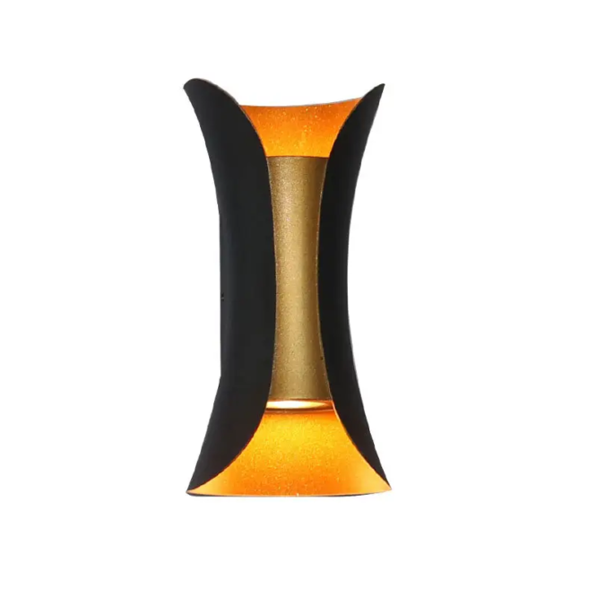 Aplica exterior 10W, Negru cu Auriu - imagine 6