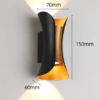 Aplica exterior 10W, Negru cu Auriu - imagine 8