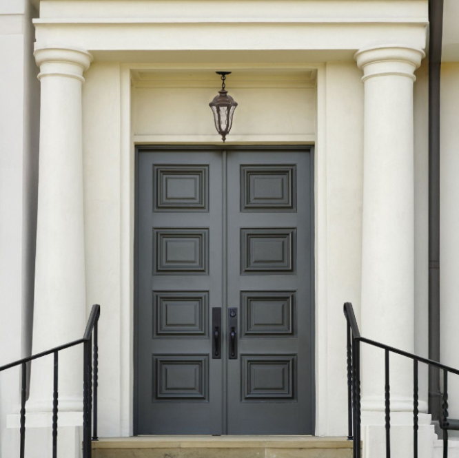 Lampa suspendata de exterior Baltimore, vintage din bronz antichizat cu sticla transparenta, 1xE27, maro - imagine 5