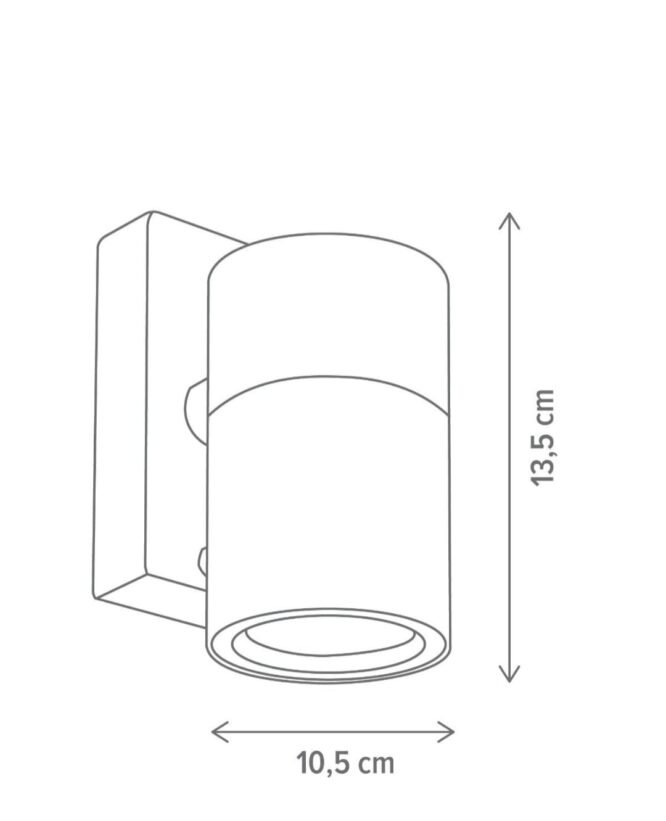 Aplica exterior Spot 1, design cilindric modern, alb, 1xGU10 - imagine 4