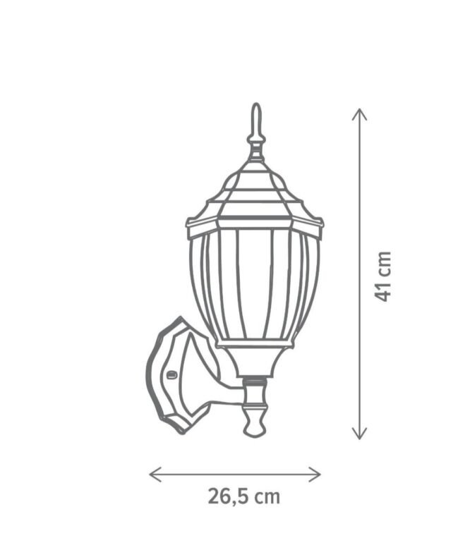 Aplica exterior Babylon bronz antichizat, stil clasic, E27 - imagine 2